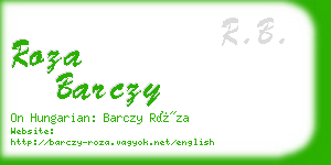 roza barczy business card